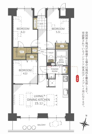 サーパス津高の間取り