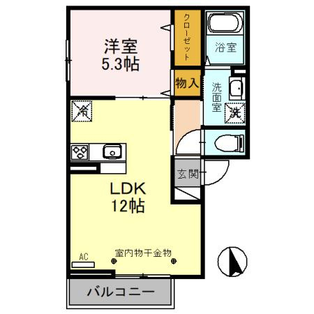 愛宕ビューハイツ　3の間取り