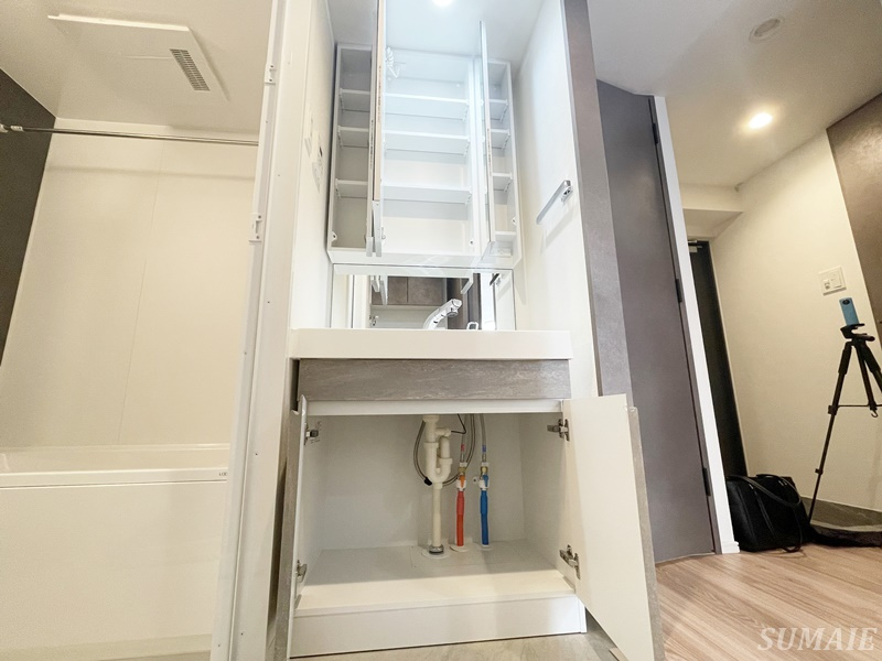 S-RESIDENCE王子enableの収納|洗面台収納です
