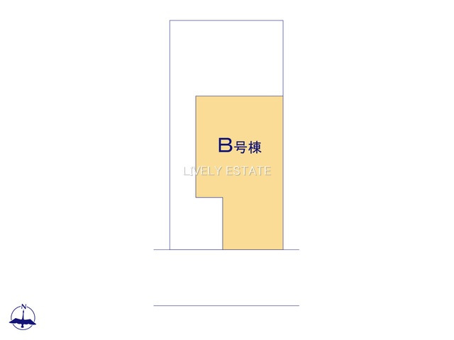 草加市稲荷4丁目 新築分譲住宅 全2棟 B号棟の区画図
