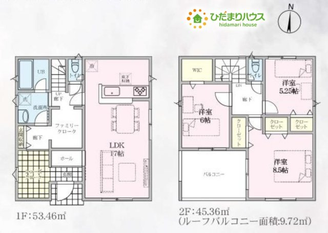 寄居町赤浜　第6　新築一戸建て　クレイドルガーデン　02の間取り