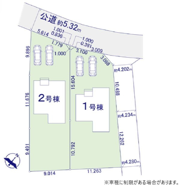 Zut PLUS　比企郡嵐山町15期の区画図|図面と現況が異なる場合、現況を優先とします。【2号棟】