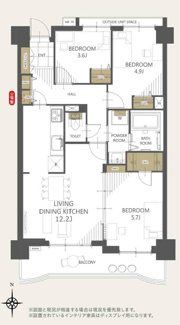 【間取り】 | ライオンズマンション岐阜清本町！11階につき眺望日当り良好♪フルリノベーション済み！西岐阜駅19分！ | ライオンズマンション岐阜清本町！11階につき眺望日当り良好♪フルリノベーション済み！西岐阜駅19分！