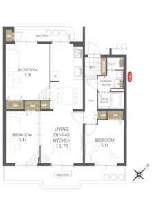 【間取り】みずほ台団地９－２号棟 