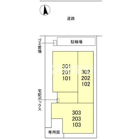 (仮称)D-ROOM東成区東中本3丁目PJの区画図