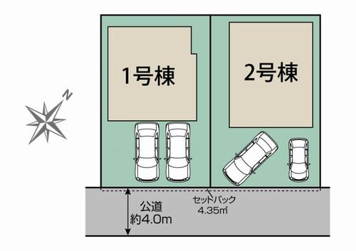 【区画図】 | 【仲介手数料０円】平塚市達上ヶ丘　新築一戸建て　全2棟 | 平塚市達上ヶ丘　新築一戸建て　全2棟