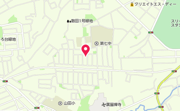 祝：成約済み　八王子市　散田町　新築戸建て　２期の地図|～仲介手数料無料☆八王子ひなた不動産～　八王子市散田町　新築戸建て