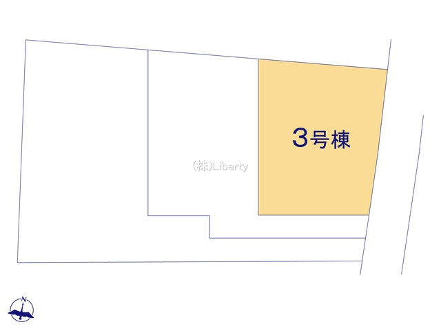 第1常総市相野谷町　新築戸建　3号棟の区画図
