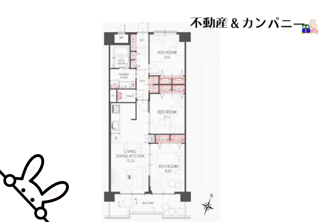サンシティ市駅南の間取り