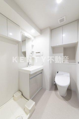 【洗面所】 | プラウドフラット戸越公園 | 広い洗面スペース