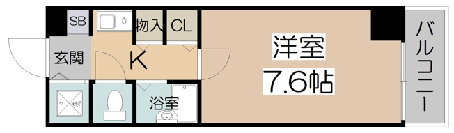 【間取り】 | フロレスコ昭和町 | 1K　