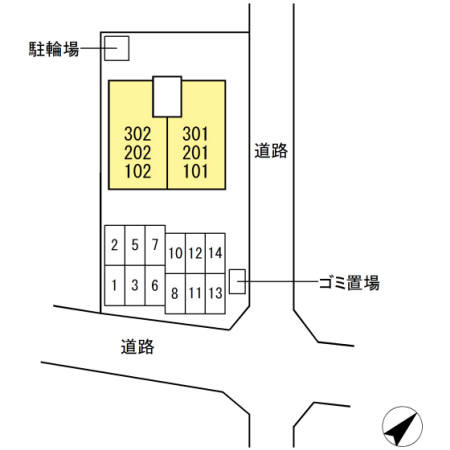 ルミエールＴの区画図