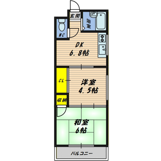 【間取り】 | アミティハイツ今市