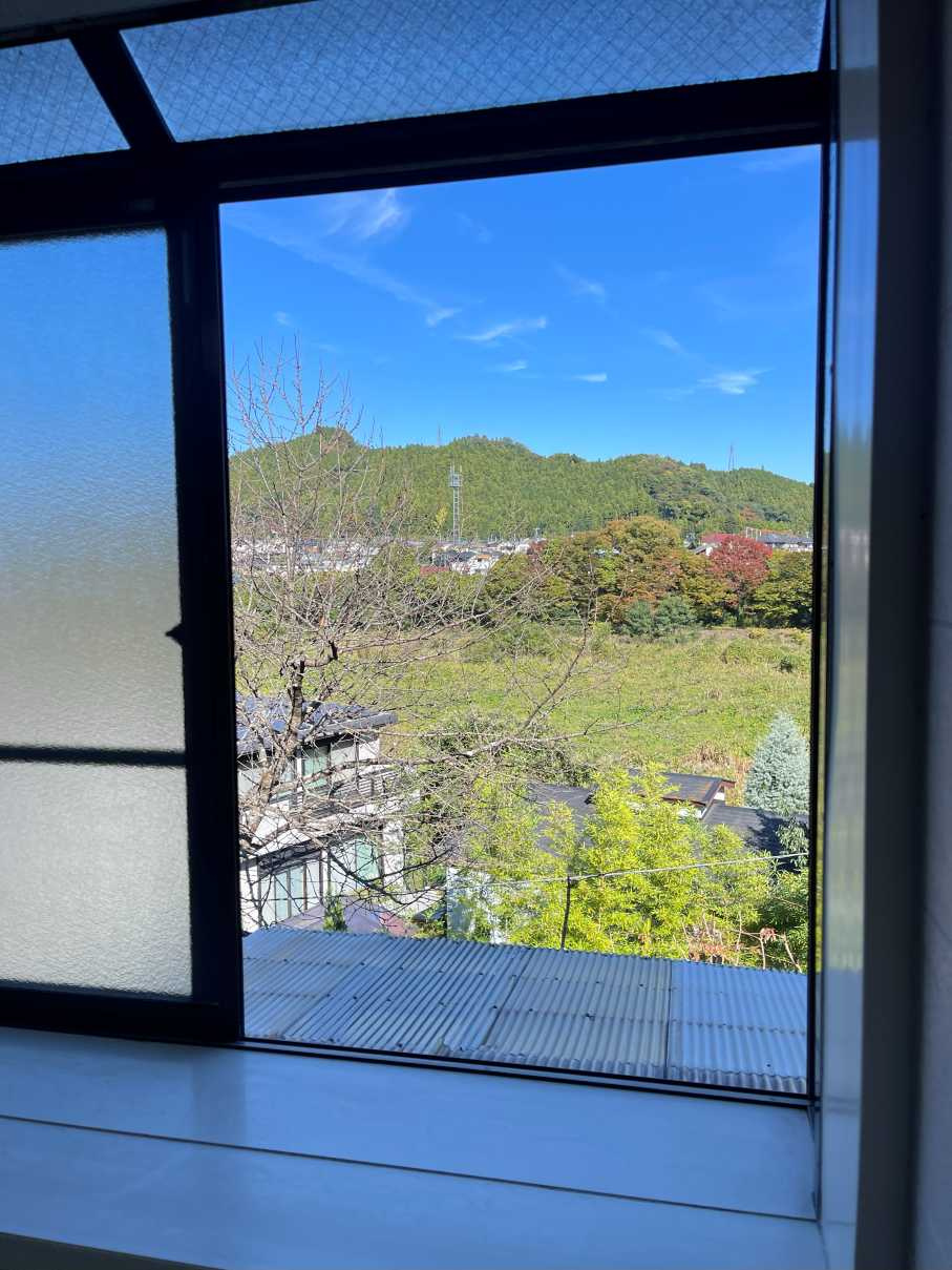 あきる野市留原　中古戸建の浴室|浴室からの眺望も魅力的です♪