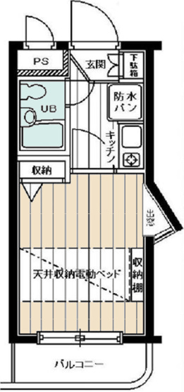 【間取り】 | レジェンド相模原 | 1Kは、キッチンと居室が分かれているため、生活空間にメリハリをつけられますね。料理の臭いが気になりにくく、来客時にもプライベート空間を確保しやすい点が魅力ですね。一人暮らしでも快適な生活を送れますよ。