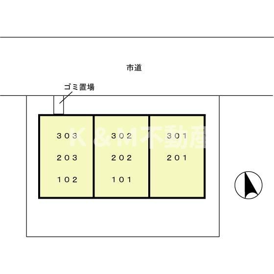 シャレー馬橋の区画図