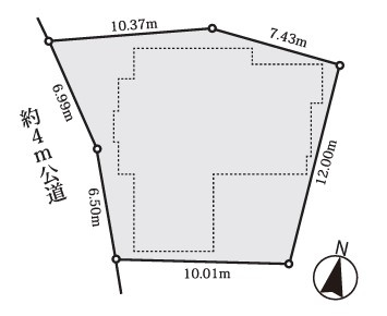 茅ヶ崎市浜竹4丁目　中古戸建の区画図|区画図◇