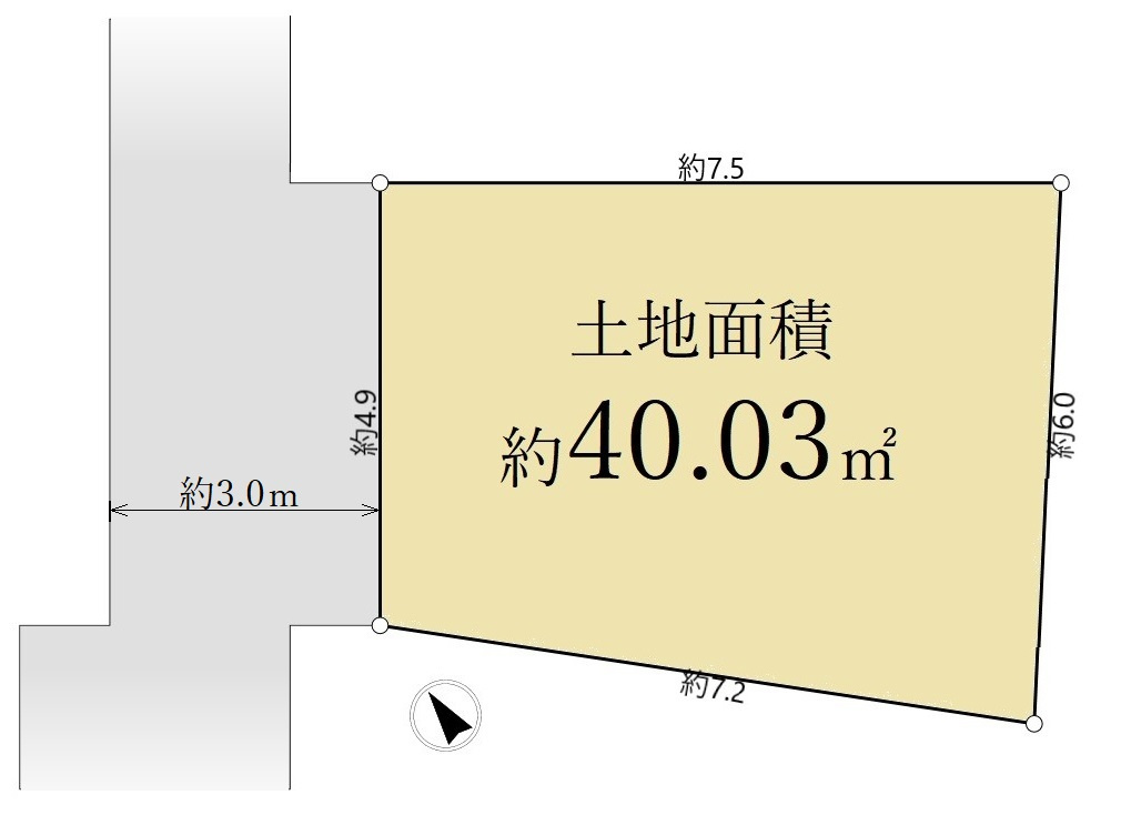 北区西ヶ原3丁目 限定1区画の区画図|建築条件ございません
お好きなプランで建築できます