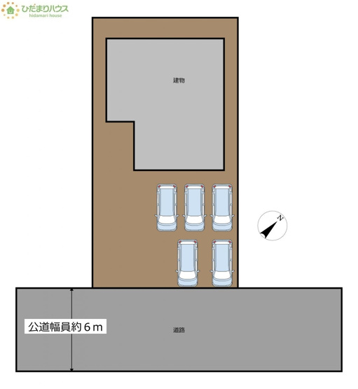 【区画図】 | 牛久市上柏田1丁目　中古戸建 | ご家族でお車に乗る方に！駐車場5台分あります！