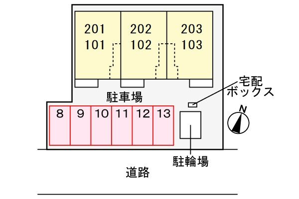 パーシモンⅡの駐車場