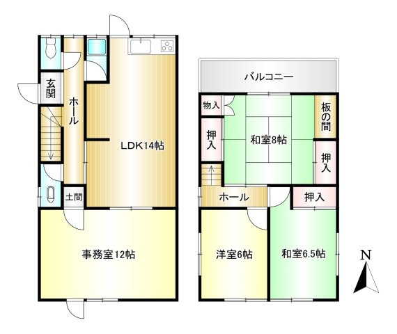 橿原市山之坊町の間取り|3LDK　土地面積：96.36ｍ2　建物面積：109.18ｍ2　
