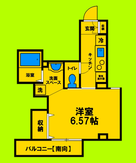 【間取り】 | みおつくし十三 | 1Kタイプ