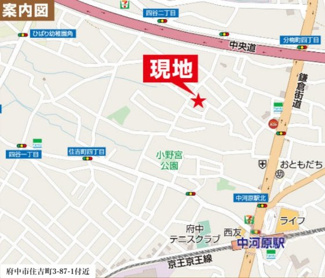 【地図】 | 府中市住吉町3-87-1付近