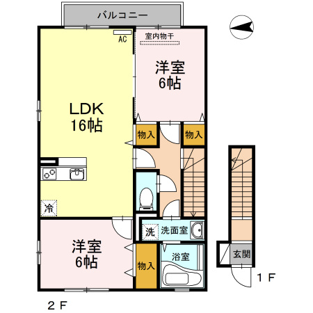 【間取り】 | ローズコート落合