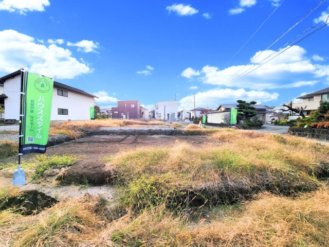 熊本市東区長嶺東第6₋3棟(3号棟)平屋の外観|デザイン性のある外観です。