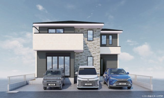 【外観パース】 | 本パースは、イメージ図につき、風景、建物、植栽などについては施工後の現物との差異が生じます
つきまして本パースによって生じたいかなる損害については一切責任を負いません