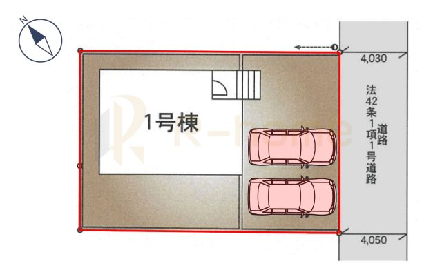 つくば市若葉第11　新築戸建て　1号棟の区画図|大きなお買い物だからこそ、メリット・デメリットを伝えさせて頂きます。
R-homeにお任せください♪