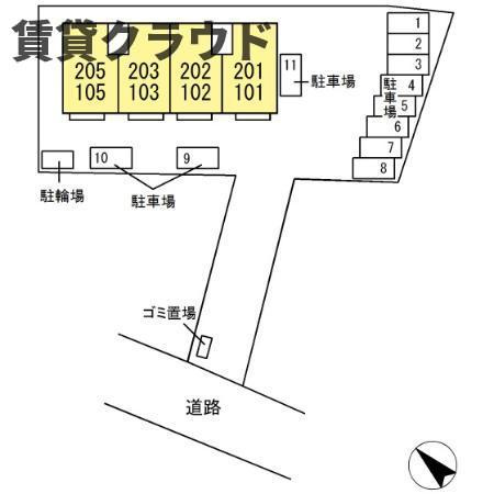 ルミエールDの区画図
