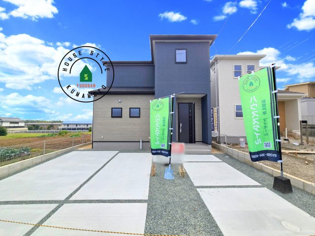 熊本市北区植木町広住第1₋2棟(2号棟)の外観|デザイン性のある外観です。