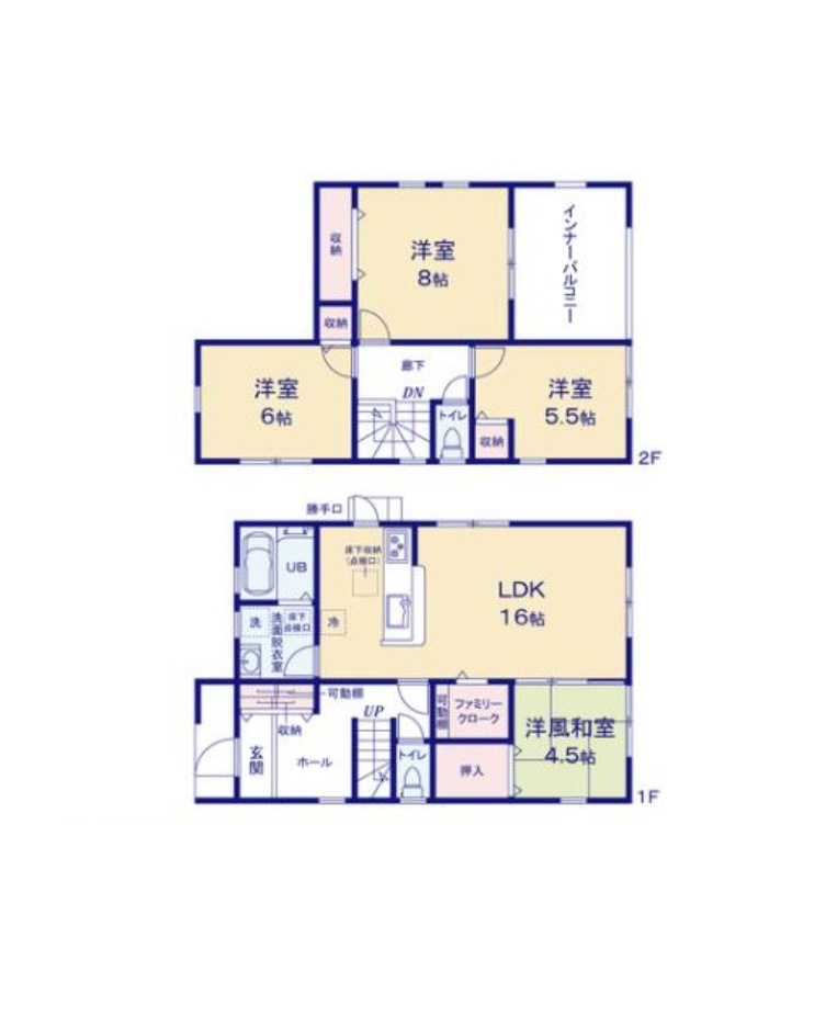 熊本市北区植木町広住第1₋2棟(2号棟)の区画図|配置図（2号棟）