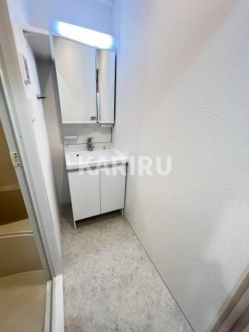 グランカーサ高井田の洗面所|ゆったりとスペースのある洗面所