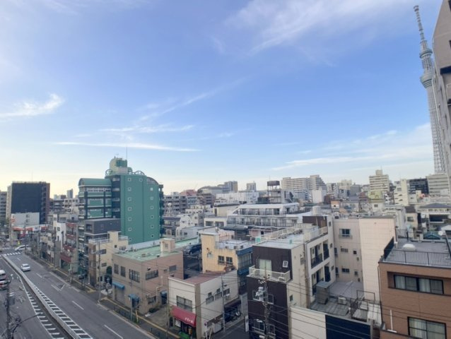 ライオンズマンション錦糸町第6の展望|バルコニーからの眺望/晴れた日にはスカイツリーを望めます！