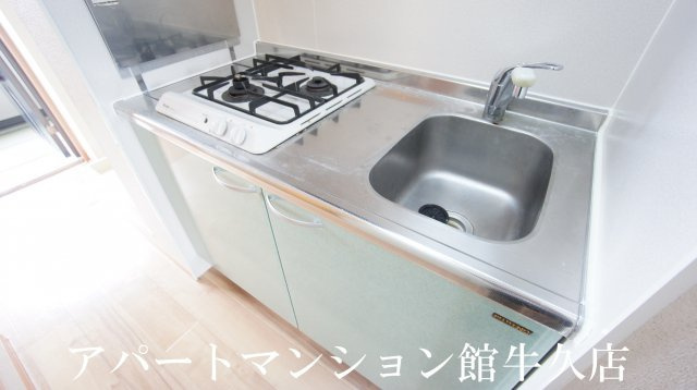 アークグレイスのキッチン|２口ガスコンロ付きシステムキッチン