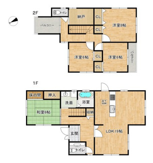 【間取り】 | 角地のリフォームされたお家
