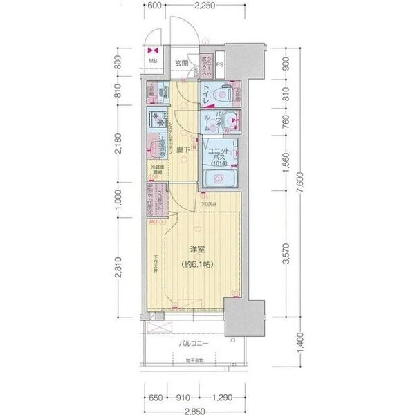 プレサンス太閤通駅前デュプルの間取り