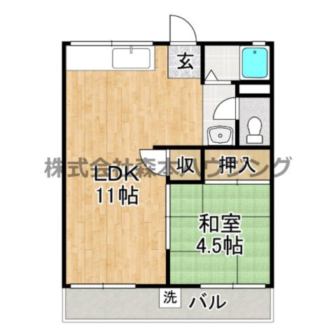 【間取り】 | 　グリーンハイツさんわA棟