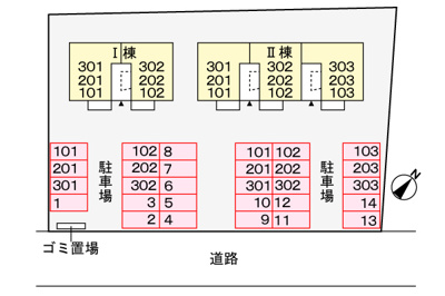 【区画図】 | グランメール旗ヶ崎Ⅰ