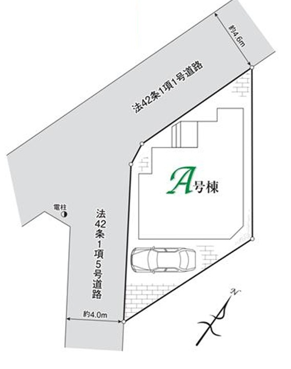 仲介手数料無料　ハートフルタウン狭山市水野４４期・新築全１棟の区画図