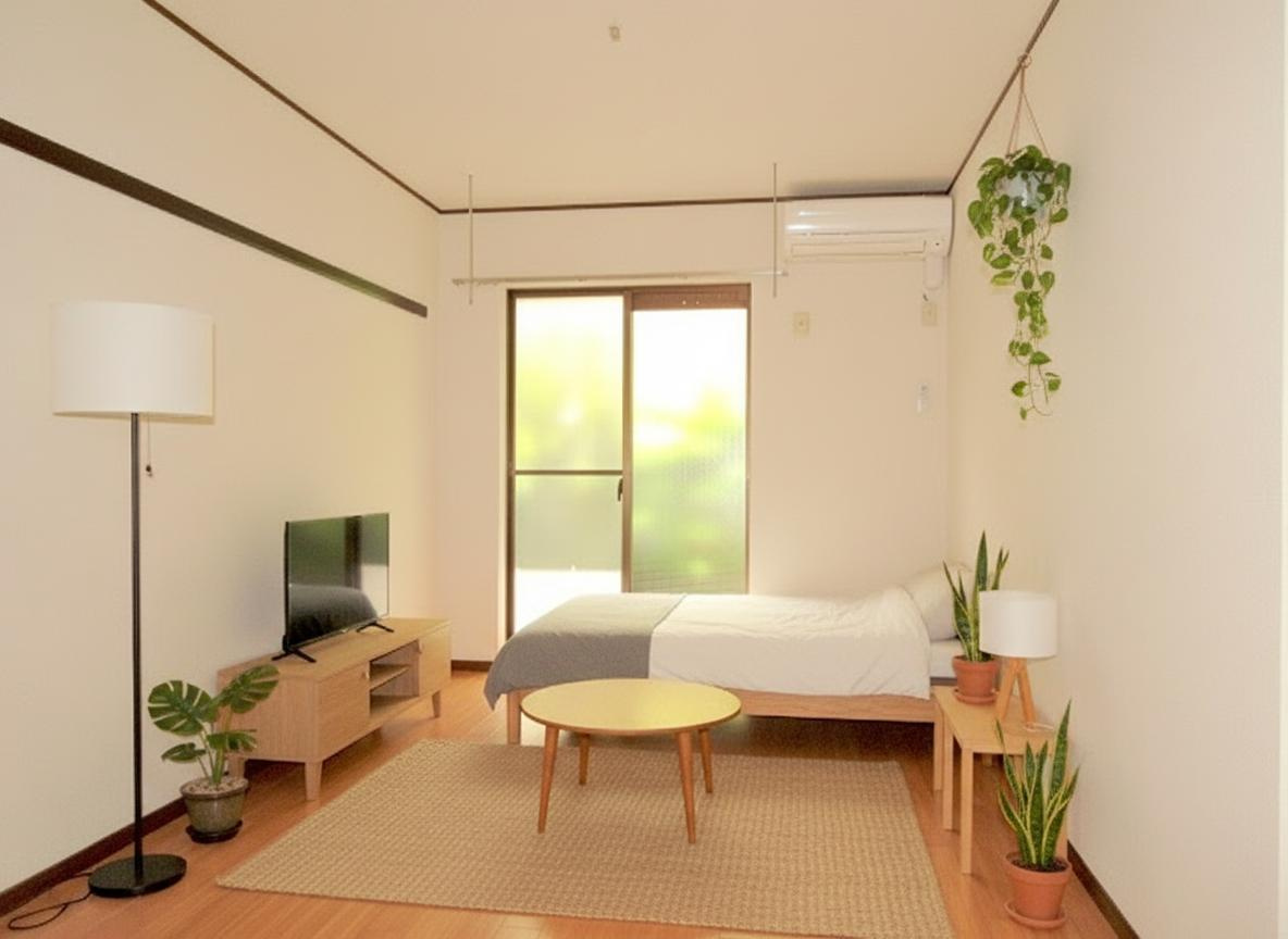 ヴォーンツィンマーシャインの居間・リビング|★家具配置のイメージ画像のため実際は家具は付きません★