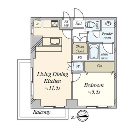 【間取り】 | ★仲介手数料無料★秀和麻布笄町レジデンス（西麻布に建つヴィンテージ　SOHO利用可能）