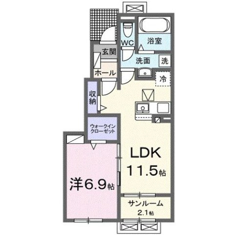ライツ・レーベン見附Ｂの間取り