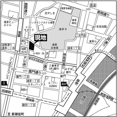 【地図】 | ヒューリック浅草一丁目