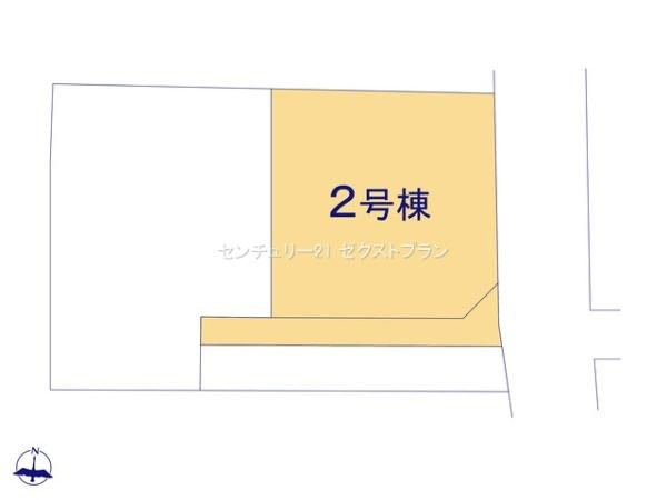 前橋市前箱田町1期 2号棟の区画図|区画図