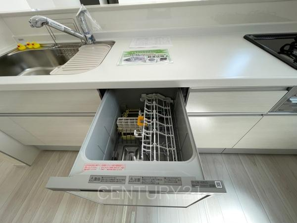 前橋市前箱田町1期 1号棟のキッチン|食器洗い乾燥機付きです。