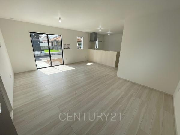 前橋市前箱田町1期 1号棟の居間・リビング|大きいソファーがおける広々リビング