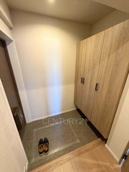 ベルヴィル高崎中居町の玄関|シューズボックス付きの玄関です。